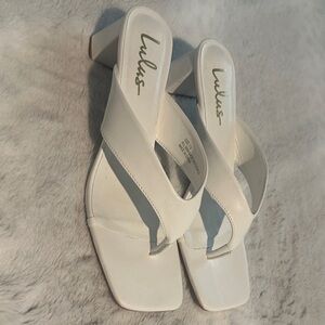 Lulus Cachia White High Heel Sandals 🤍